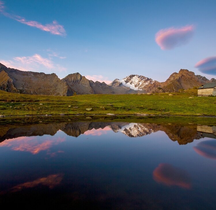 Alpe Scermendone at sunset