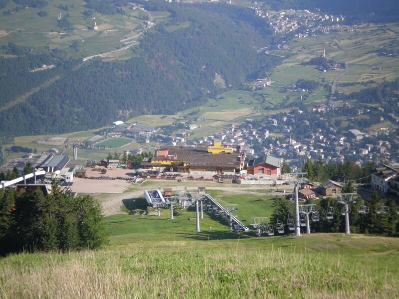 View of Bormio from 2000 meters