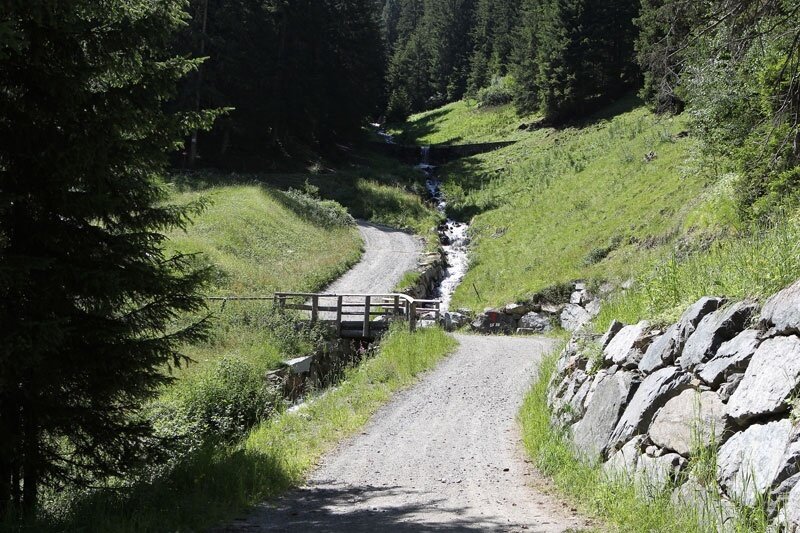 The typical mountain footbridges along the streams