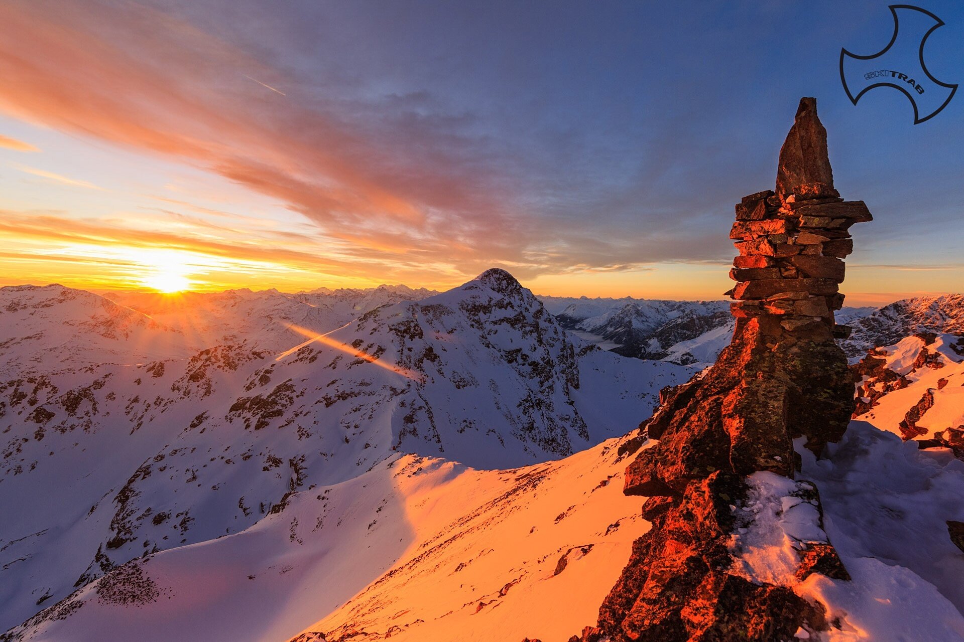 Sunset on the Manzina Peak