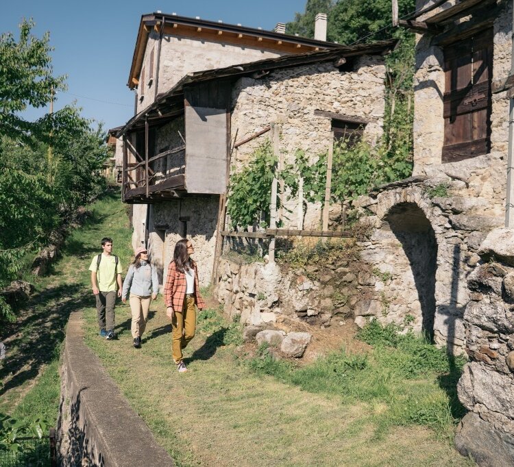 Typical architecture in the Acquamarcia locality of Civo