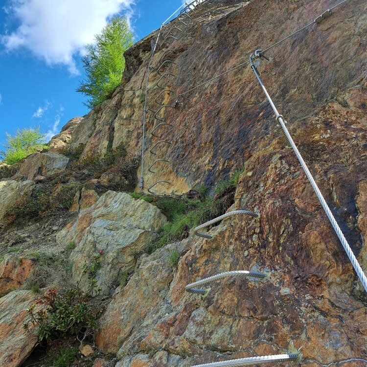Inizio parte bassa Ferrata Jacopo Compagnoni