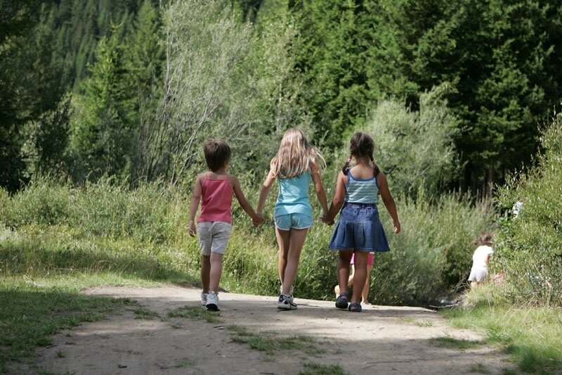 Mountain estate with children