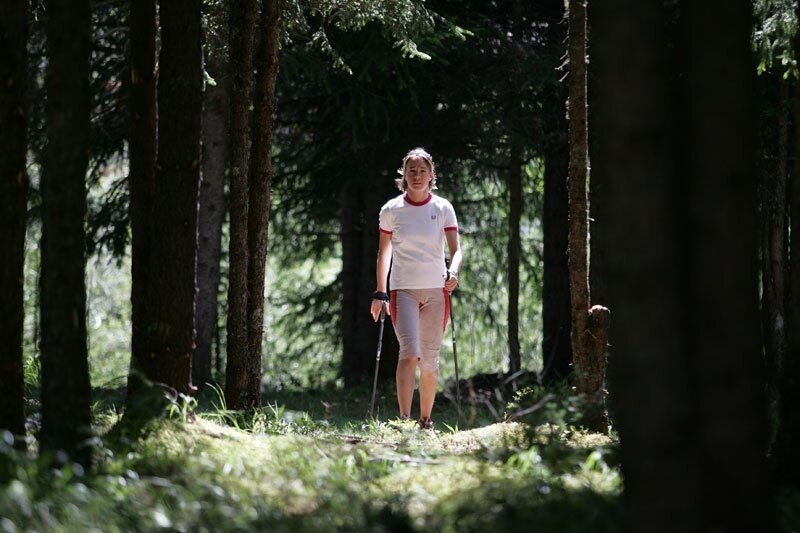 Nordic Walking in the woods