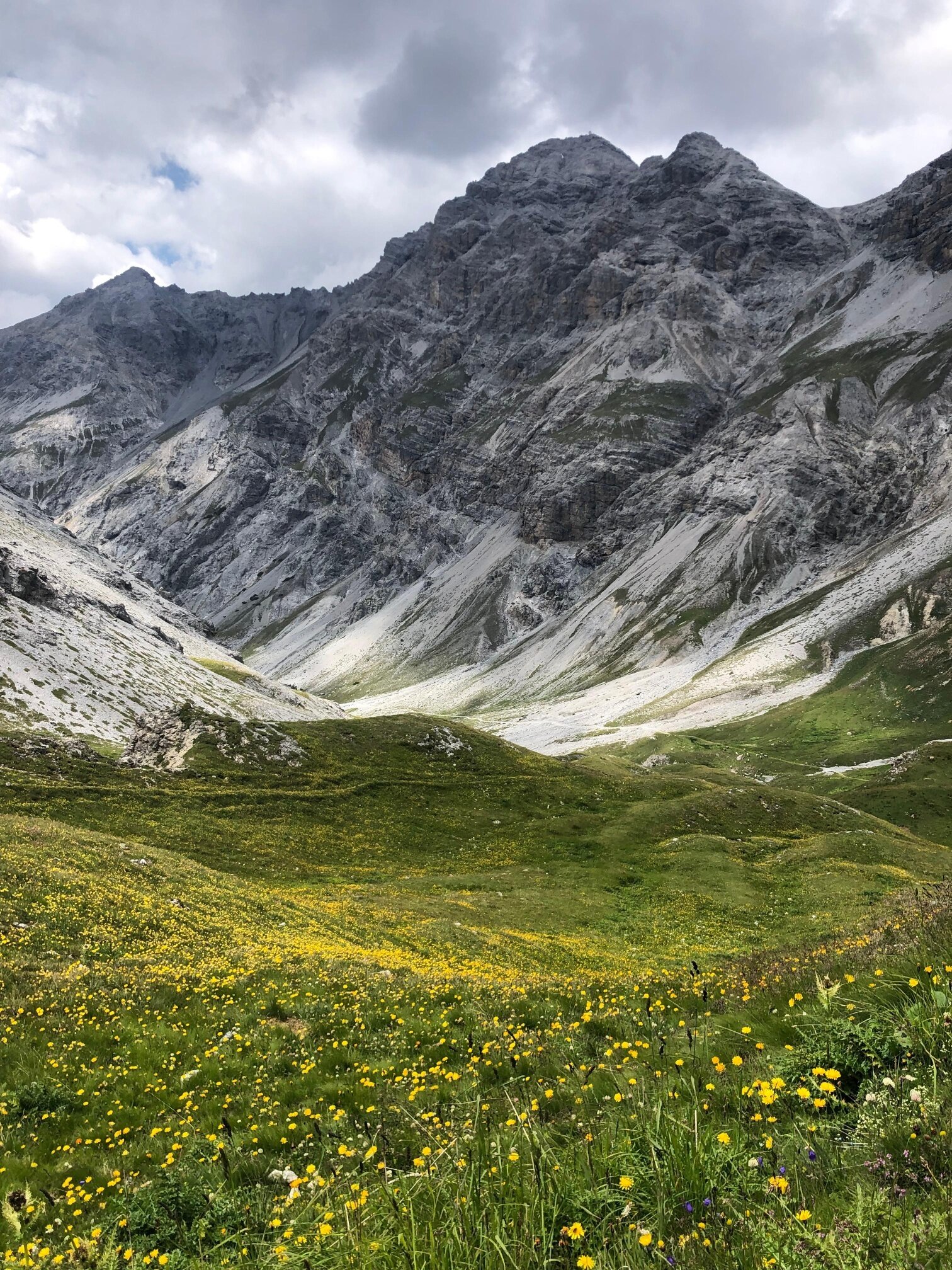 Dettaglio sull'imponente Monte Schumbraida