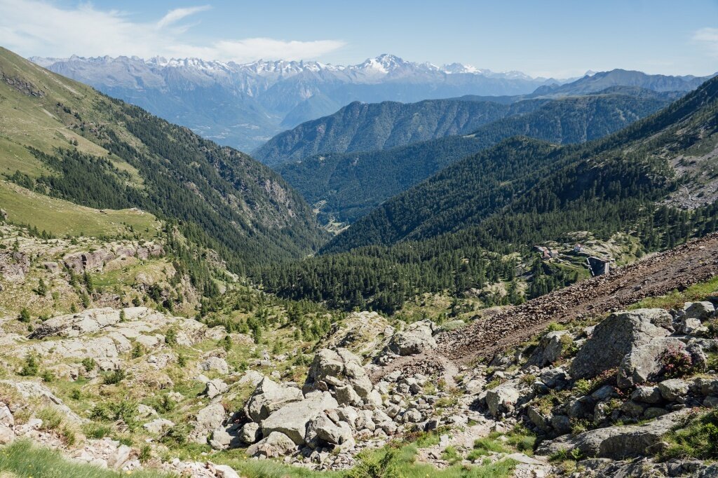 Panorama from Valgerola to the Rhaetian Alps