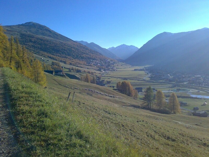 Il panorama che si ammira lungo il percorso verso le Sorgenti Adda