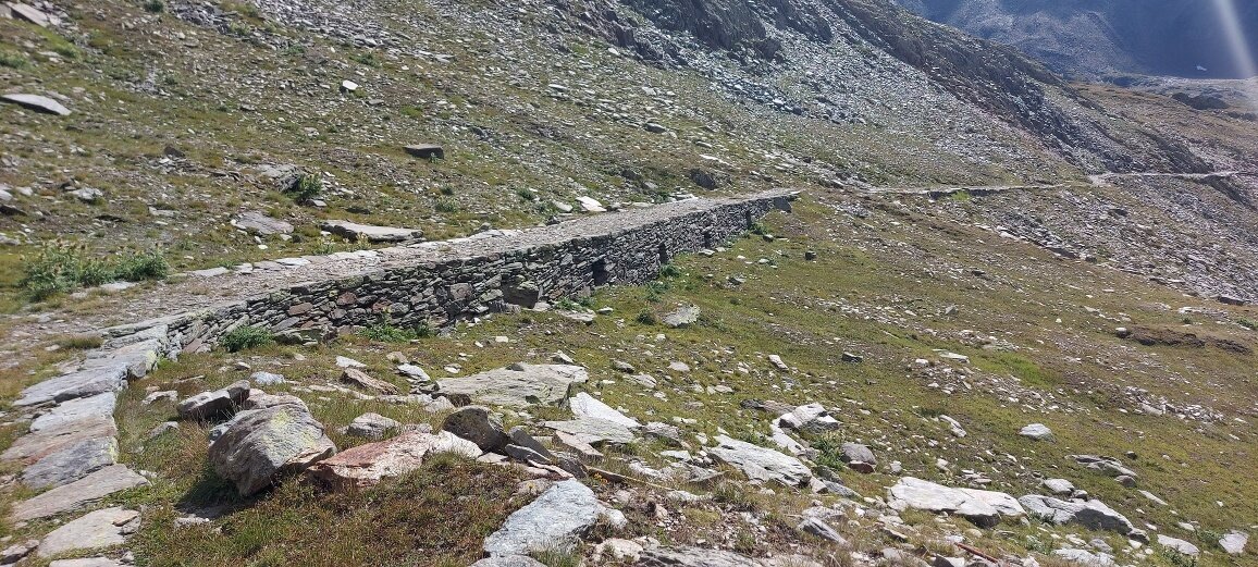 Military artifacts along the mule track